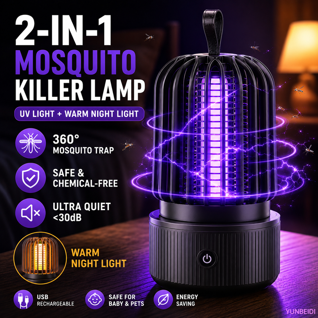 Camping Quiet - Mosquito Killer Lamp 2 in 1