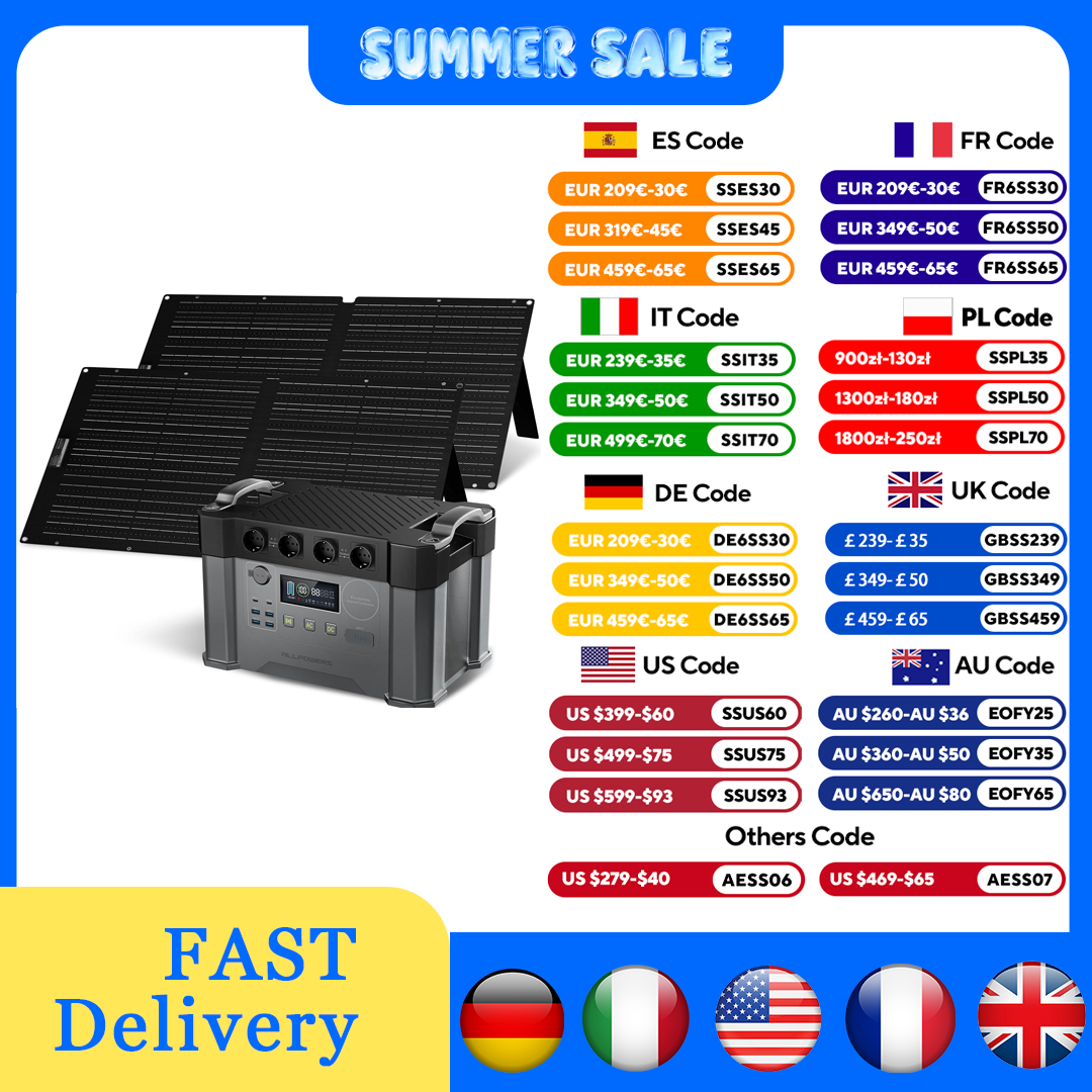 Outdoor Camping Kit - ALLPOWERS S2000 Pro Outdoor Generator 2400W