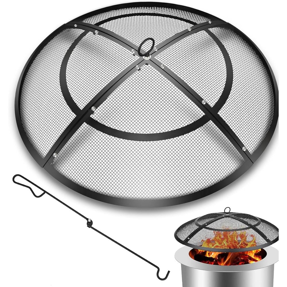 Outdoor Camping Fire Pit - 36 Inch Round Mesh Fire Pit