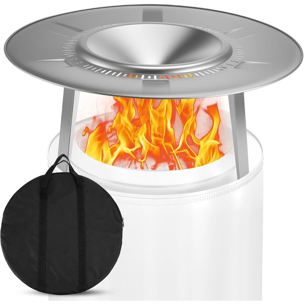Outdoor Camping Fire Pit - Portable 3-Leg Stainless Steel Fire Pit