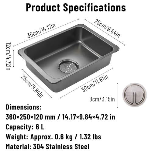 Outdoor Camp - 304 Stainless Steel Mini Sink For