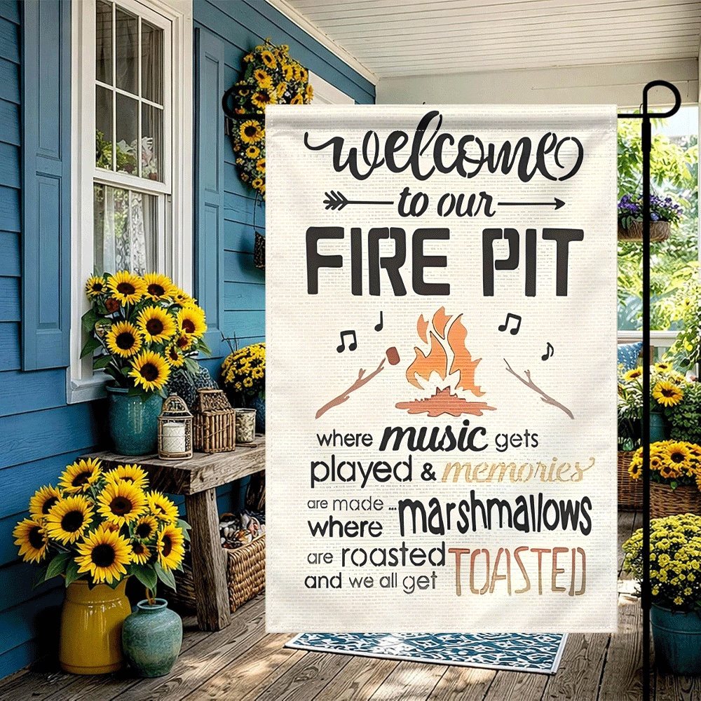 Outdoor Camping Fire Pit - 1PC Welcome to Our Fire Pit