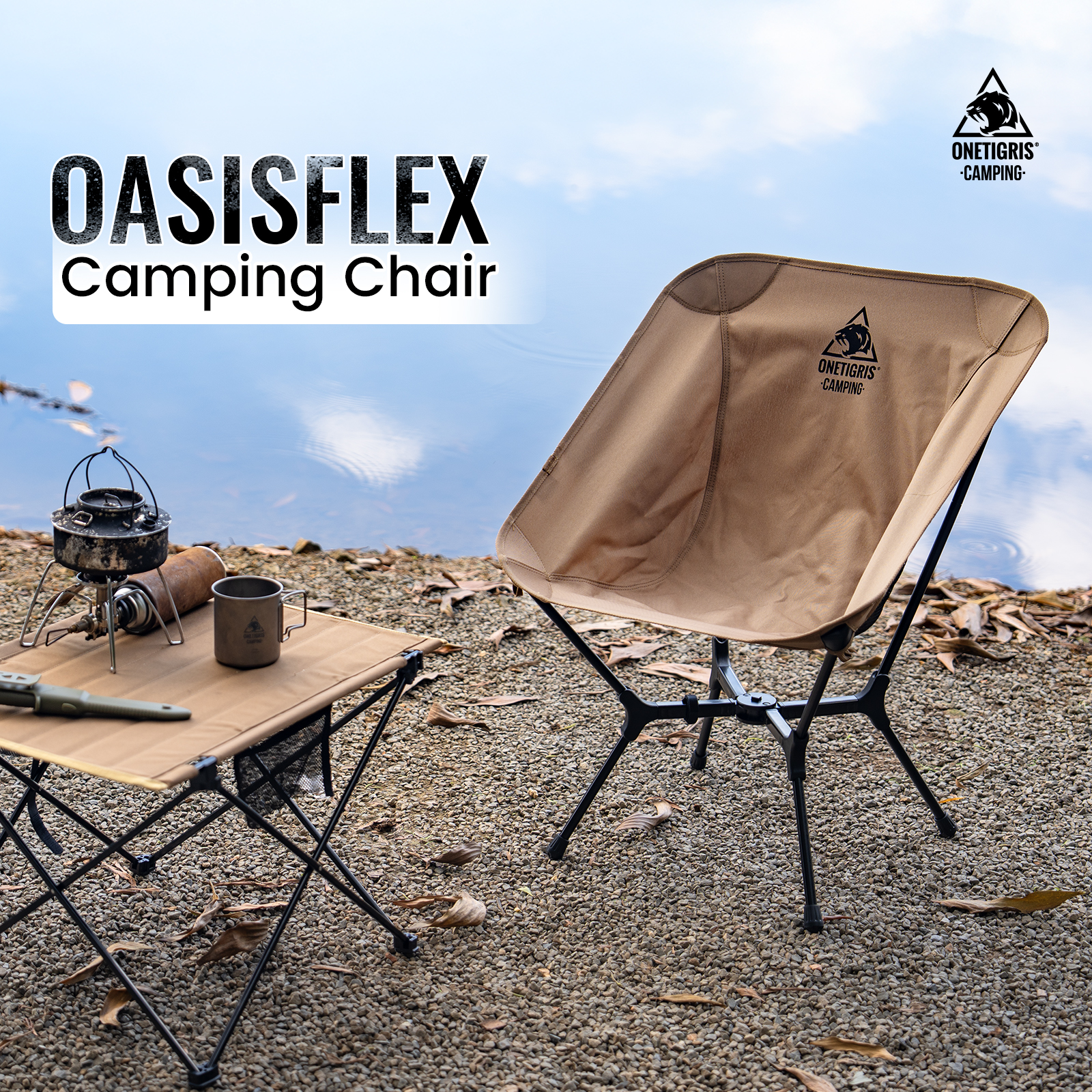 Outdoor Camping Table And Chairs - OneTigris OasisFlex Camping Chair Ultralight Portable