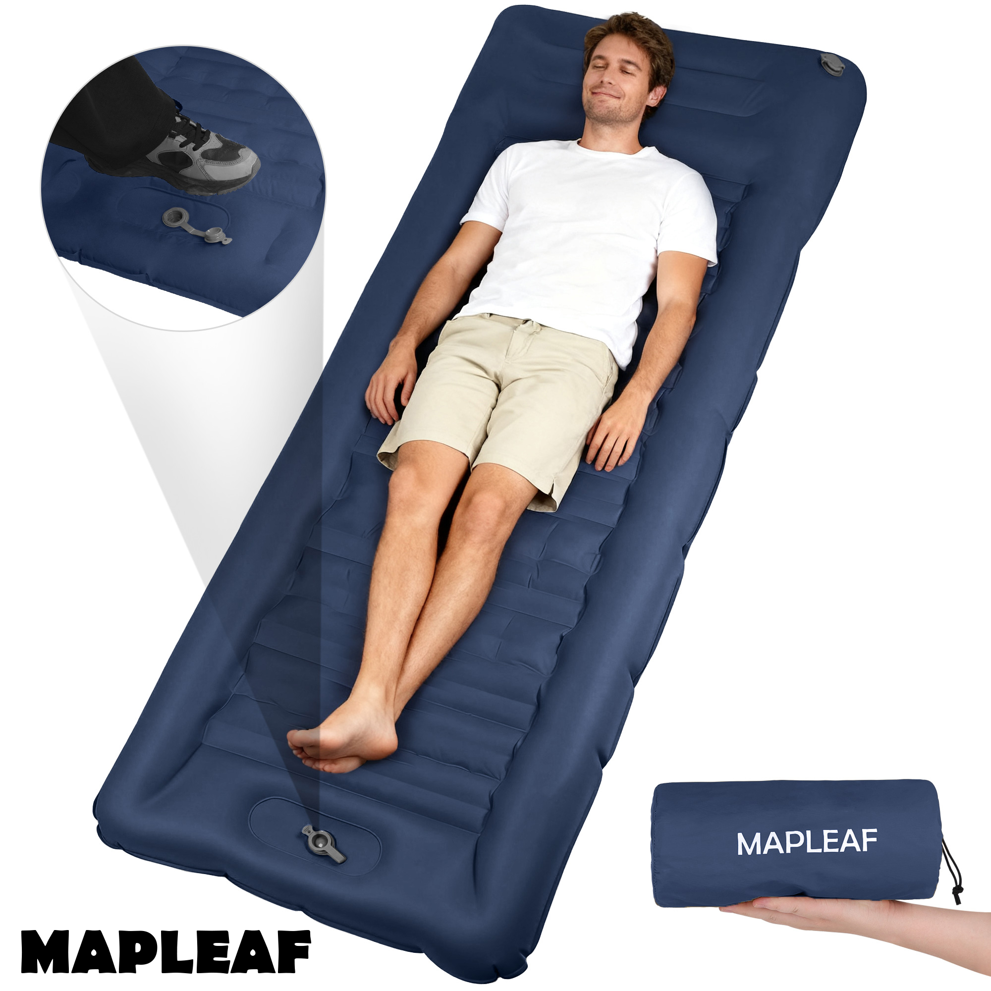Outdoor Camping Rug Waterproof - MAPLEAF Air Mattress Camping 12cm Inflatable