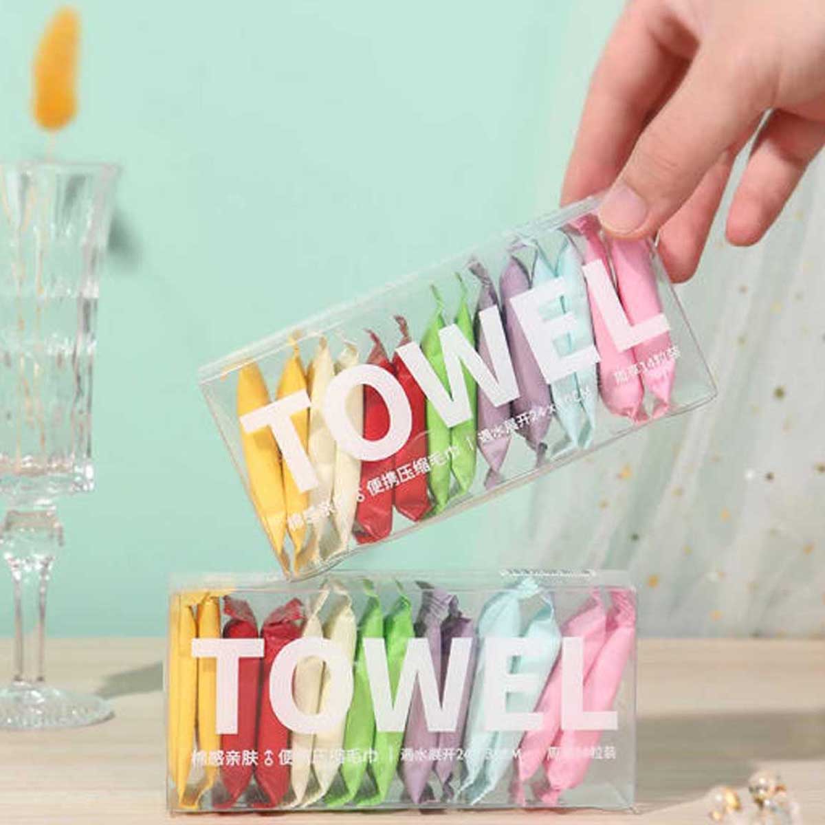 Outdoor Camping Outfit - 14Pcs Individually Packaged Compressed Towel Set