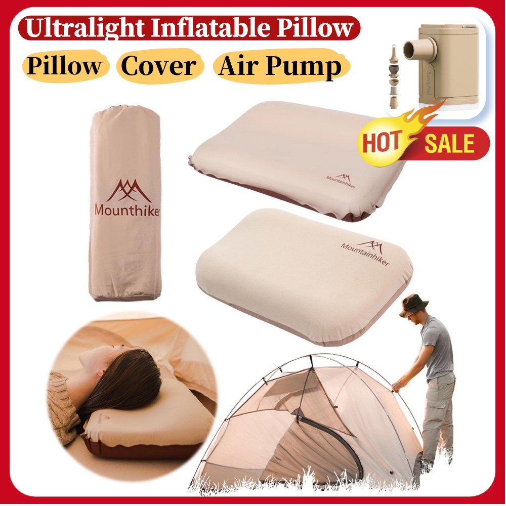 Camp Pillow Compressible - Ultralight Inflatable Pillow Neck Protect Outdoor