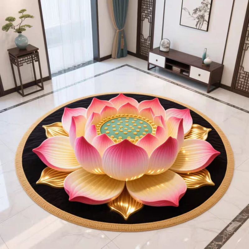VIKAMA Chinese Style round Rug - Camping Outdoor Or Indoor บทวิจารณ์และราคา