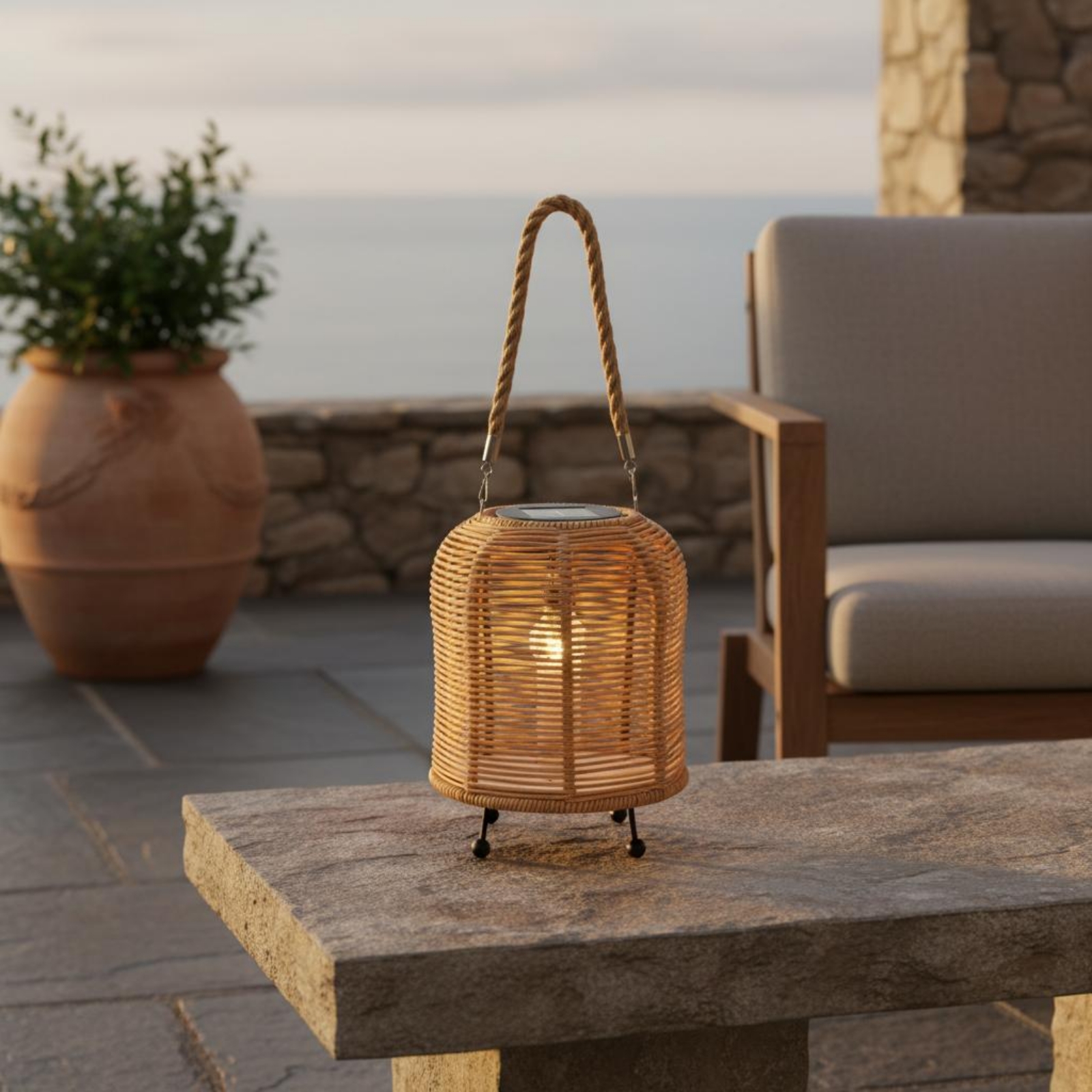 Handwoven Solar Lantern Braide - Outdoor Camping Decor บทวิจารณ์และราคา