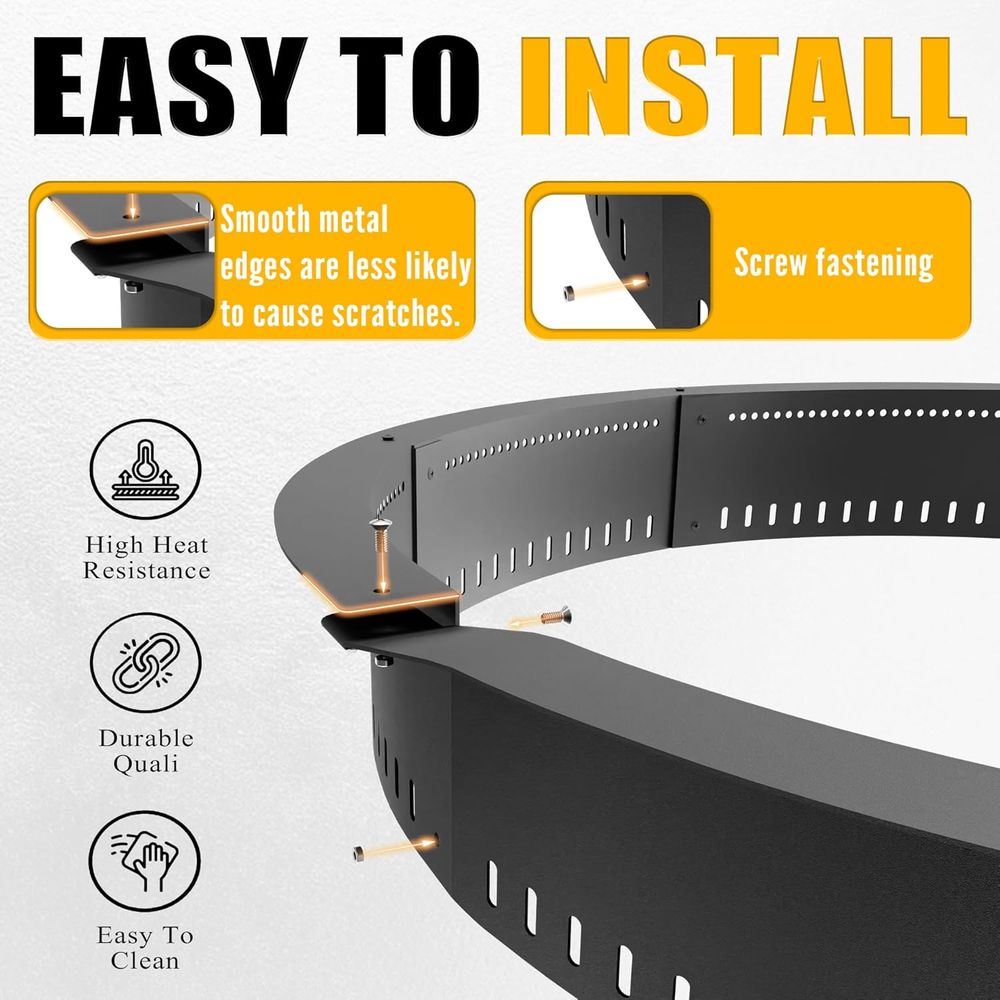 48-Inch Outdoor Fire Pit Liner - Outdoor Camping Fire Pit บทวิจารณ์และราคา