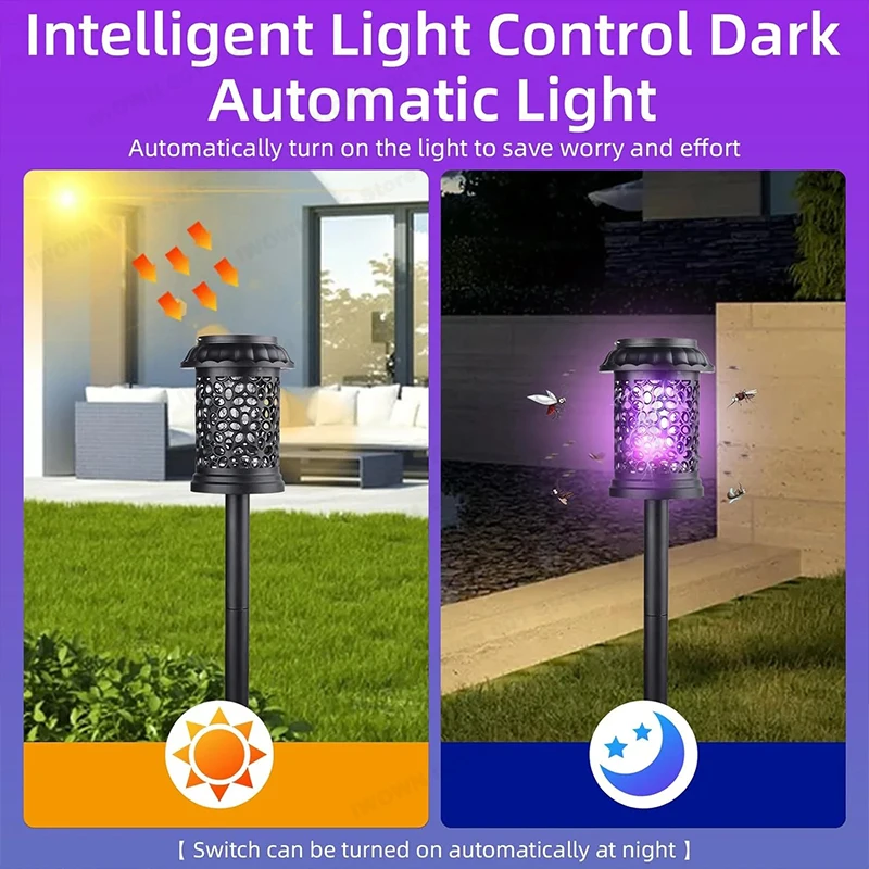 1-4PCS 3 in 1 Waterproof Solar - Outdoor Camping Bug Zapper บทวิจารณ์และราคา