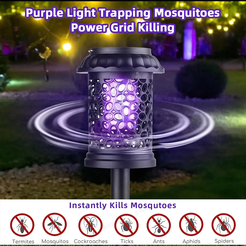 1-4PCS 3 in 1 Waterproof Solar - Outdoor Camping Bug Zapper บทวิจารณ์และราคา