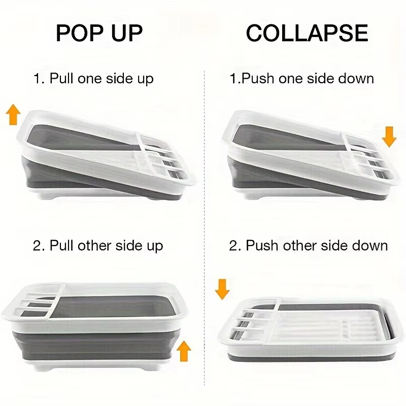 Collapsible Dish Drying Rack w - Camping Quiet บทวิจารณ์และราคา