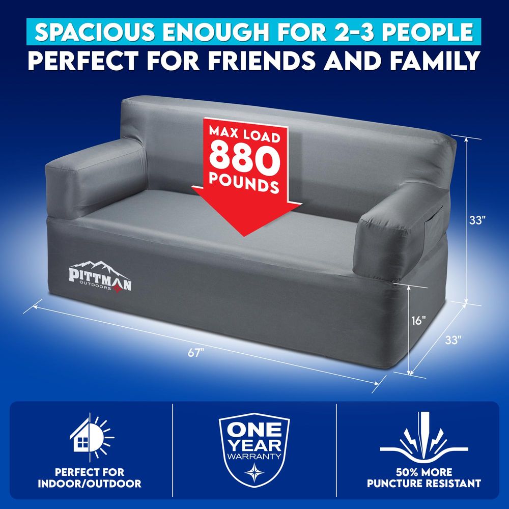 Inflatable Couch with Built in - Camping Outdoor Or Indoor บทวิจารณ์และราคา