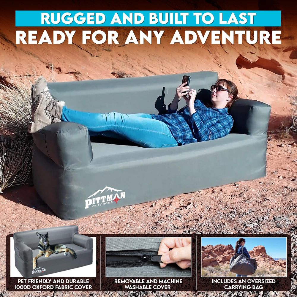 Inflatable Couch with Built in - Camping Outdoor Or Indoor บทวิจารณ์และราคา