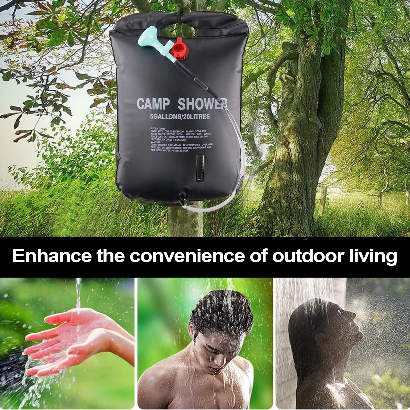 Outdoor Shower Bag Camping Wat - Outdoor Camping Hot Water Shower บทวิจารณ์และราคา