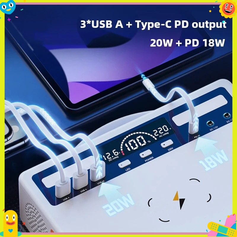 Large Capacity 220V 300W 600W  - Outdoor Camping Kit บทวิจารณ์และราคา