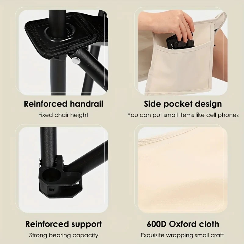 Portable Camping Chair, Foldab - Outdoor Camping Table And Chairs บทวิจารณ์และราคา