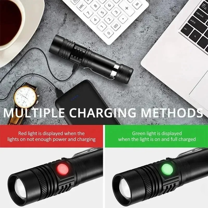 Rechargeable T6 Handheld Flash - Outdoor Camping Decor บทวิจารณ์และราคา