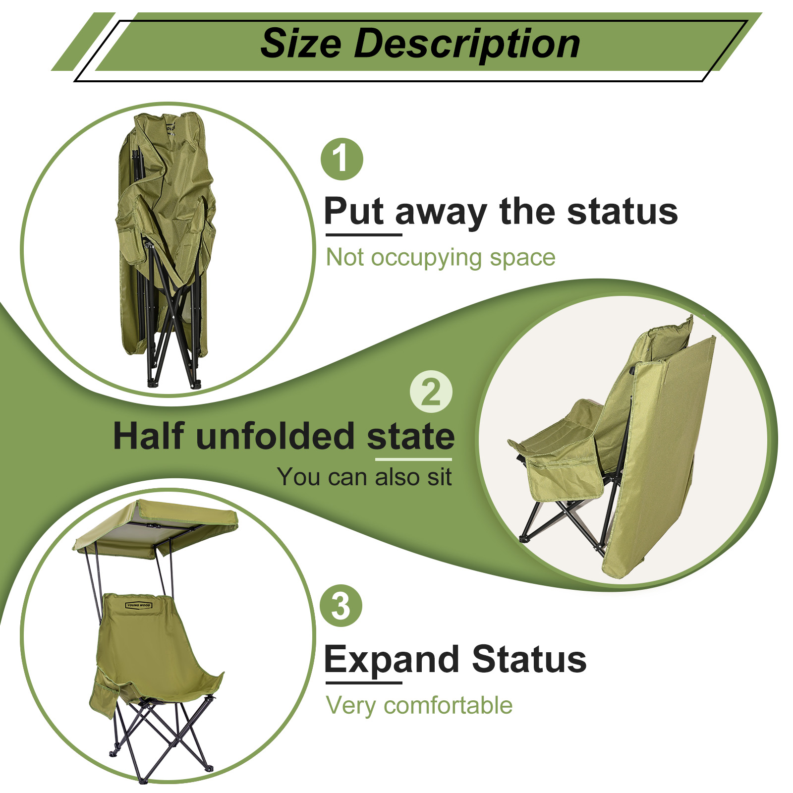 YOUNG WOOD Portable Camping Ch - Outdoor Camping Table And Chairs บทวิจารณ์และราคา