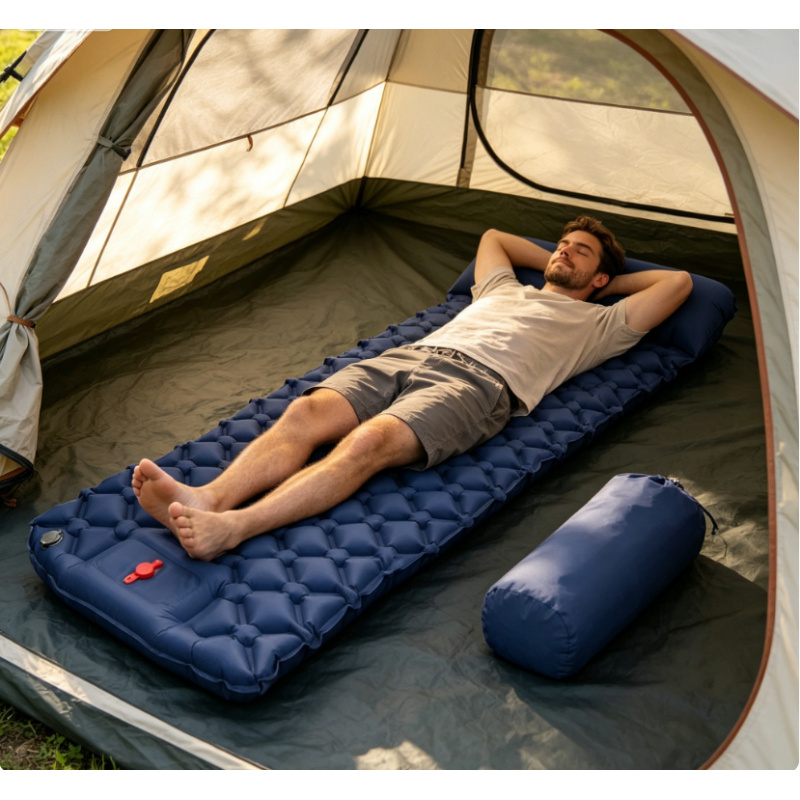 Outdoor Camping Inflatable Mat - Camp Pillow Compressible บทวิจารณ์และราคา