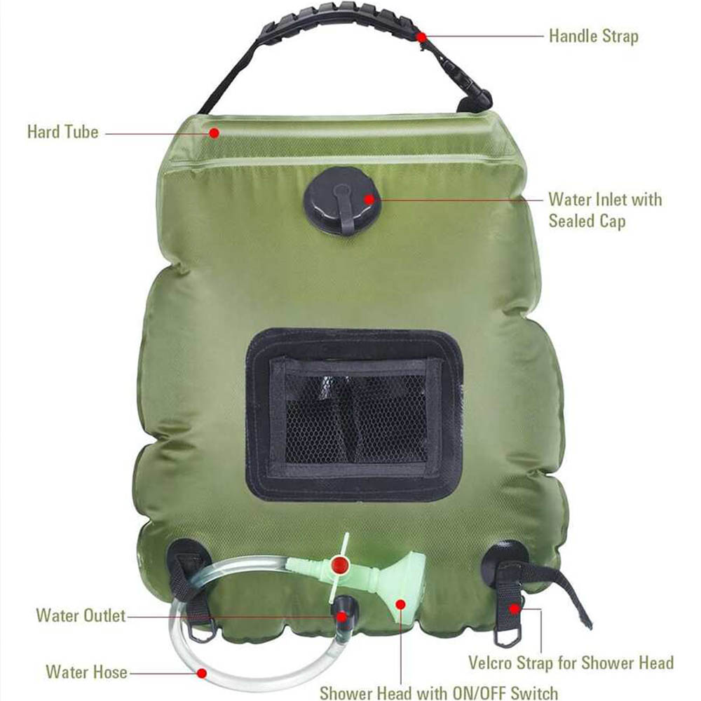 20L Outdoor Solar Heating Prem - Outdoor Camping Hot Water Shower บทวิจารณ์และราคา