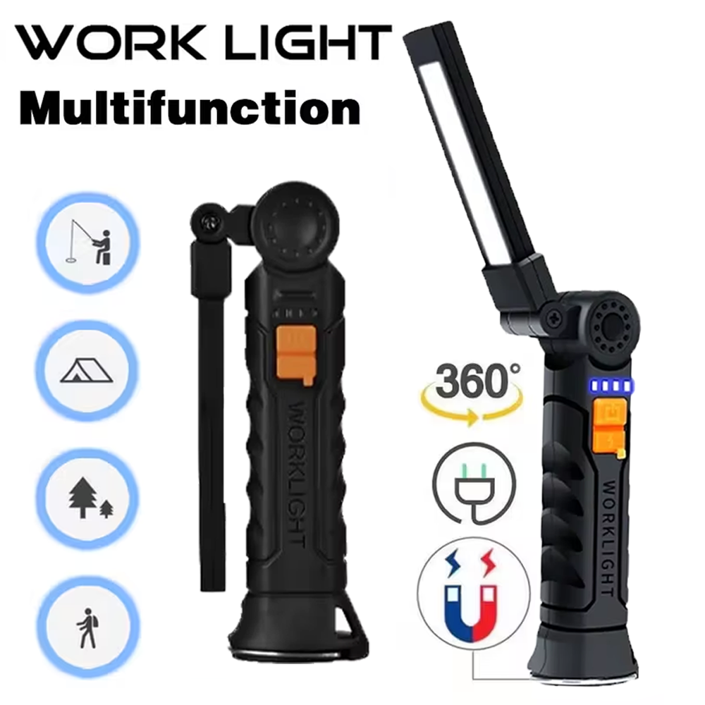 Portable COB LED Flashlight US - Outdoor Camping Decor บทวิจารณ์และราคา