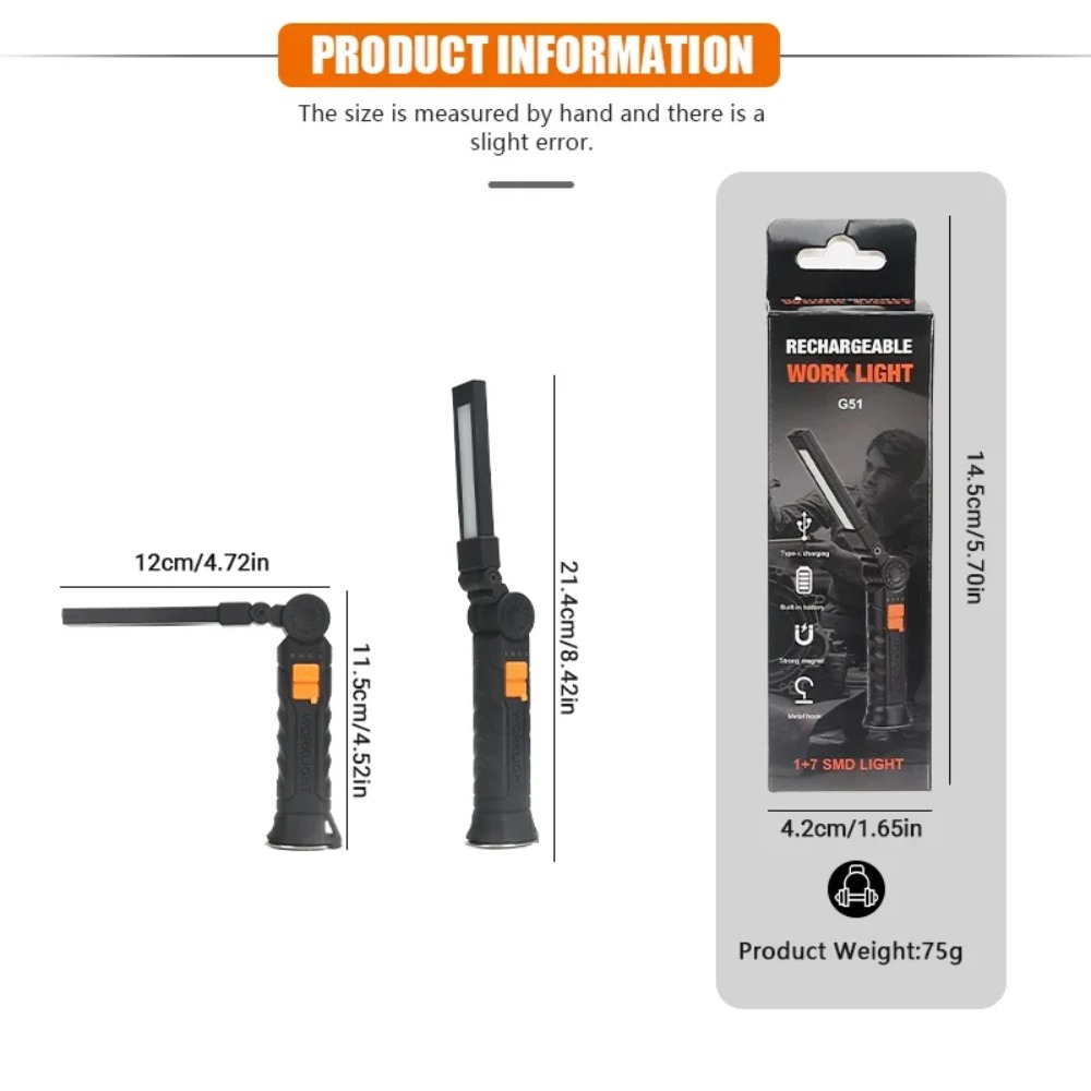 Portable COB LED Flashlight US - Outdoor Camping Decor บทวิจารณ์และราคา