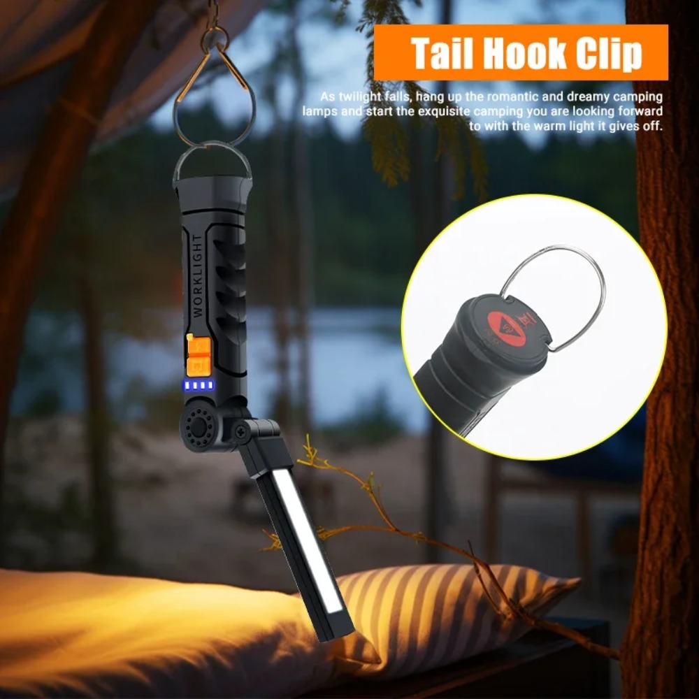Portable COB LED Flashlight US - Outdoor Camping Decor บทวิจารณ์และราคา
