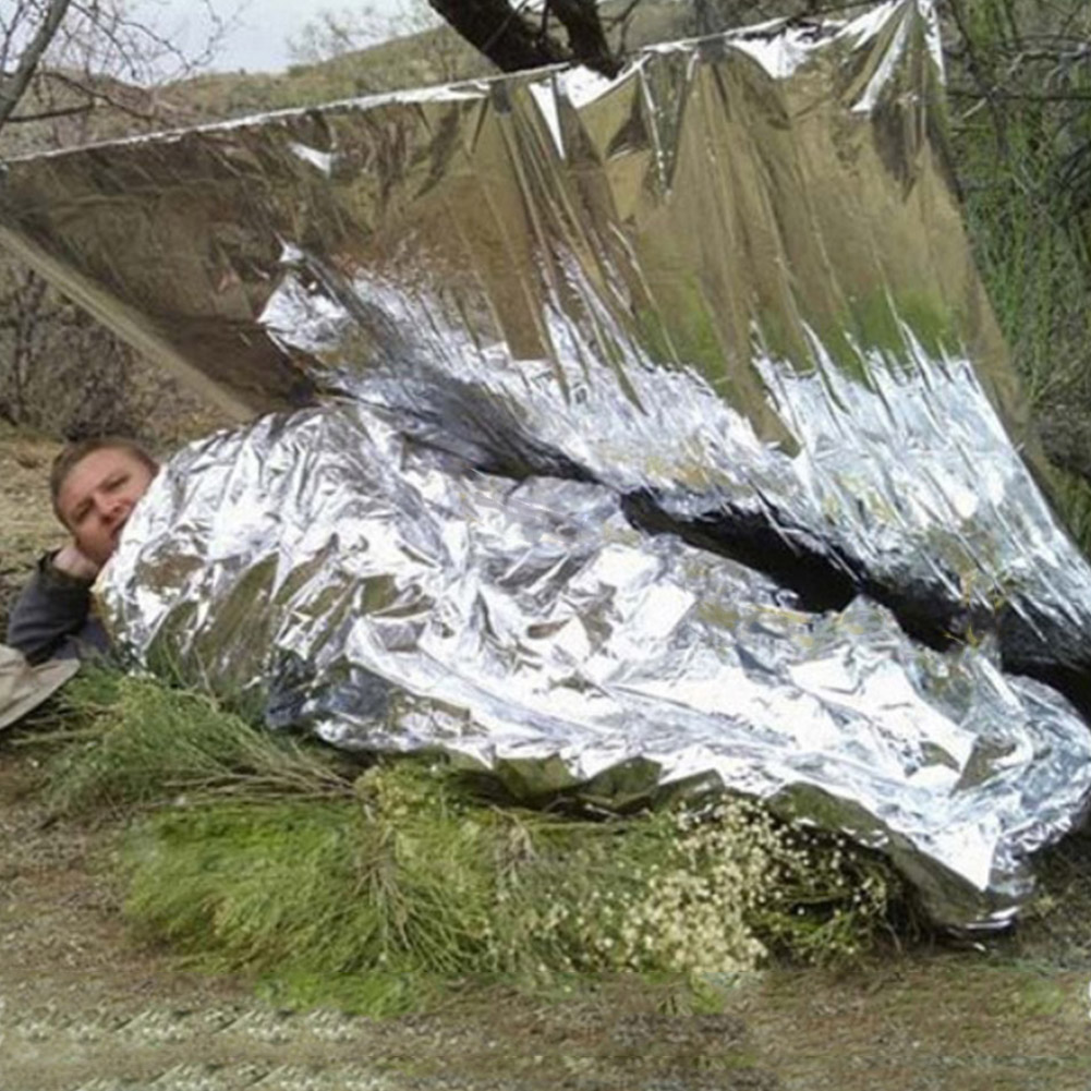 1-10PCS Emergency Thermal Blan - Outdoor Camping Rug Waterproof บทวิจารณ์และราคา