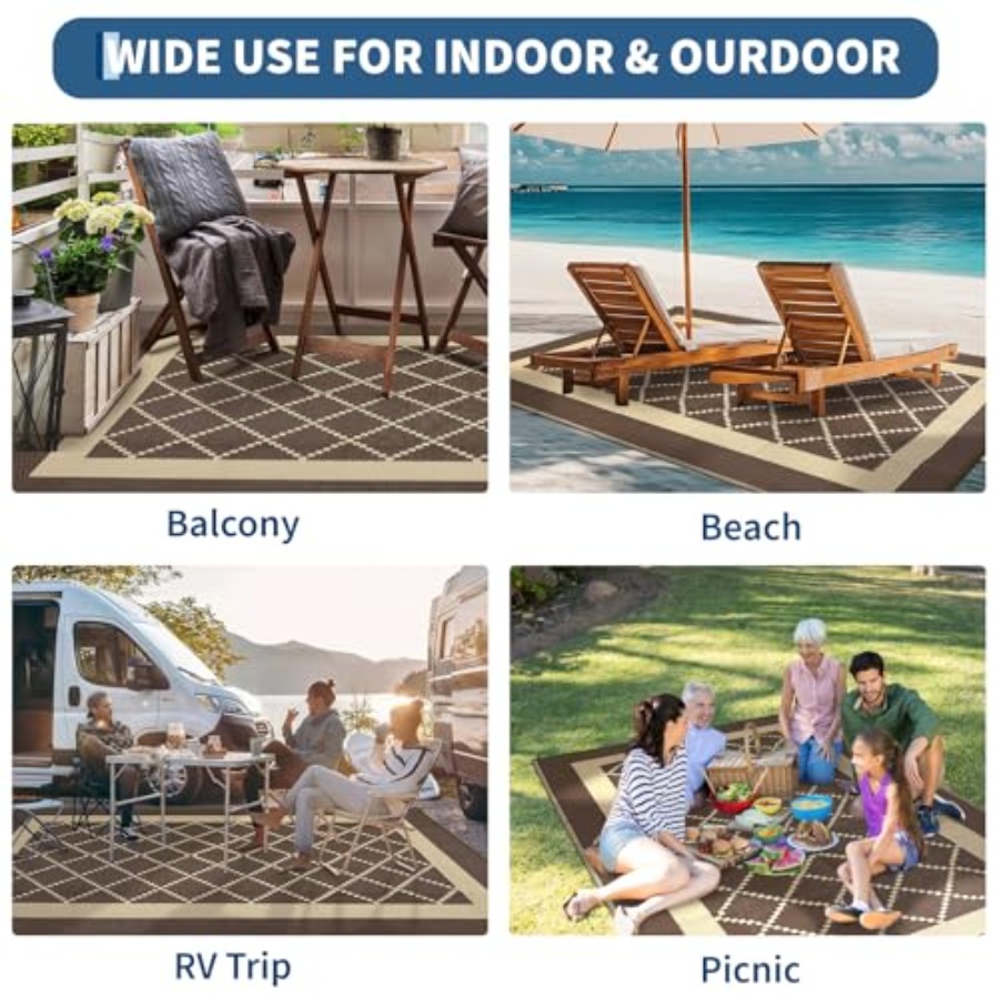 Outdoor Rug Waterproof 9x18 Pa - Outdoor Camping Rugs 9X18 บทวิจารณ์และราคา