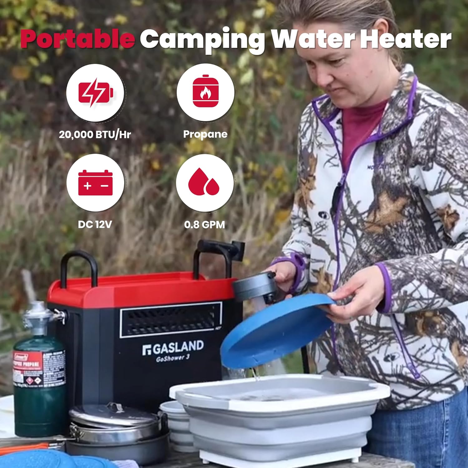 Goshower G3 Pro 1lb Propane Po - Outdoor Camping Hot Water Shower บทวิจารณ์และราคา
