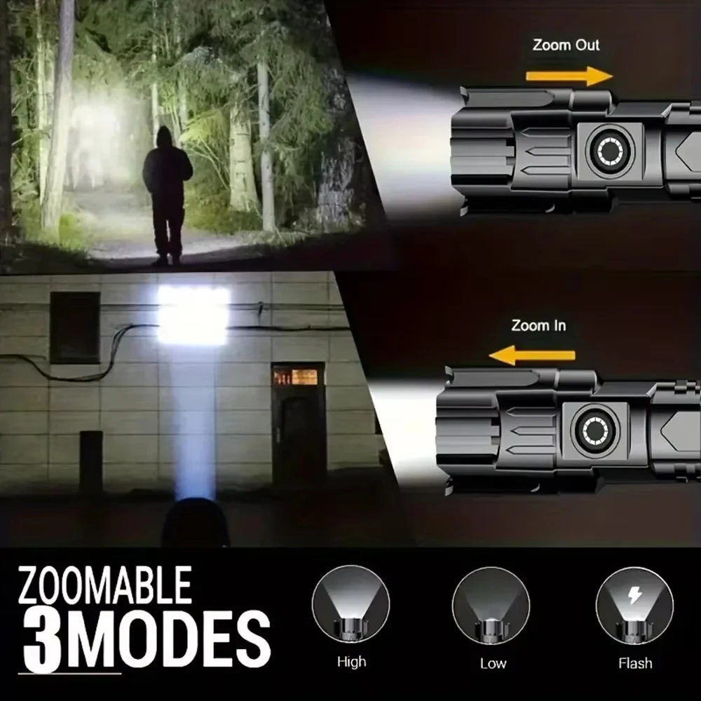 Tactical LED Flashlight 2000LM - Outdoor Camping Decor บทวิจารณ์และราคา