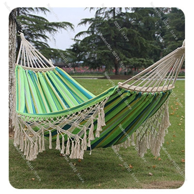 Canvas Double Hammock with Tas - Outdoor Chair Camping บทวิจารณ์และราคา