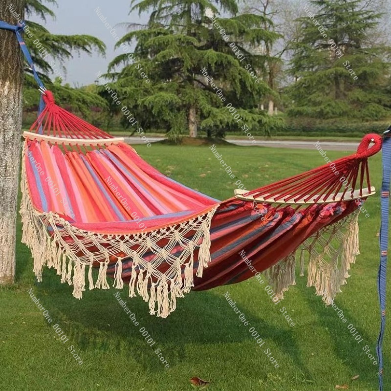 Canvas Double Hammock with Tas - Outdoor Chair Camping บทวิจารณ์และราคา