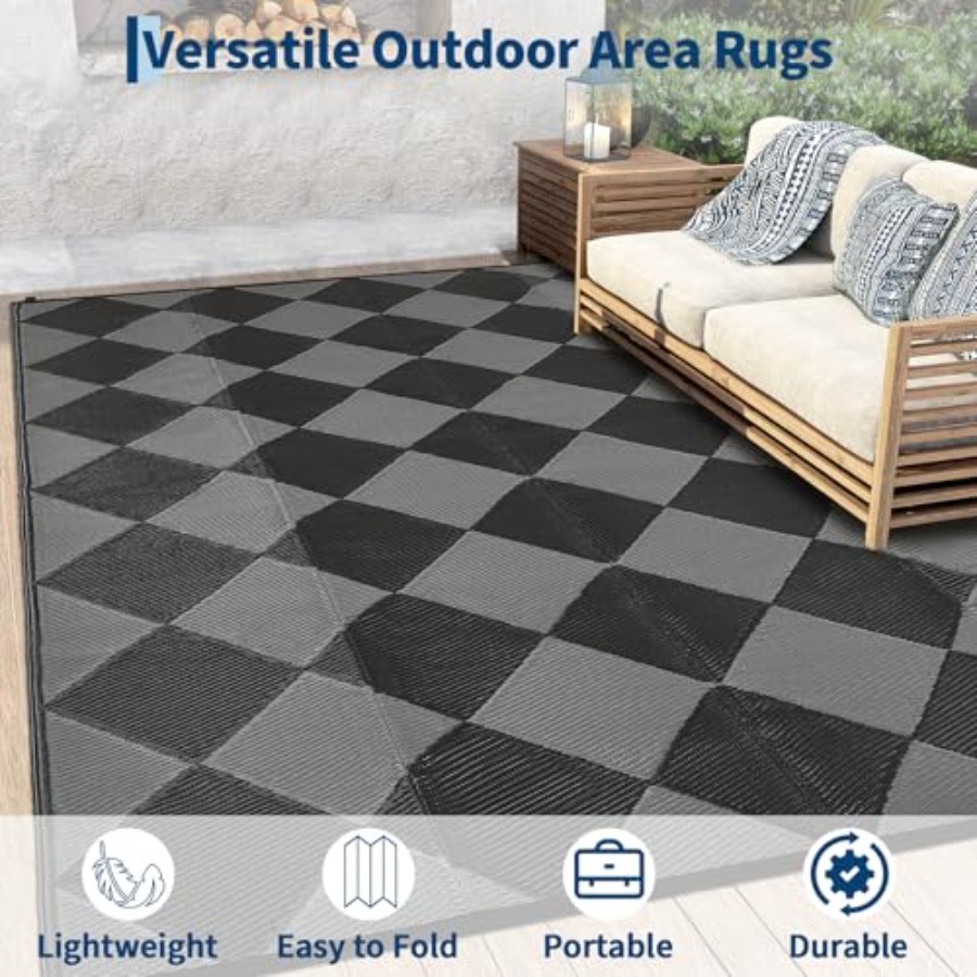 Outdoor Patio Rug 9x18, Revers - Outdoor Camping Rugs 9X18 บทวิจารณ์และราคา