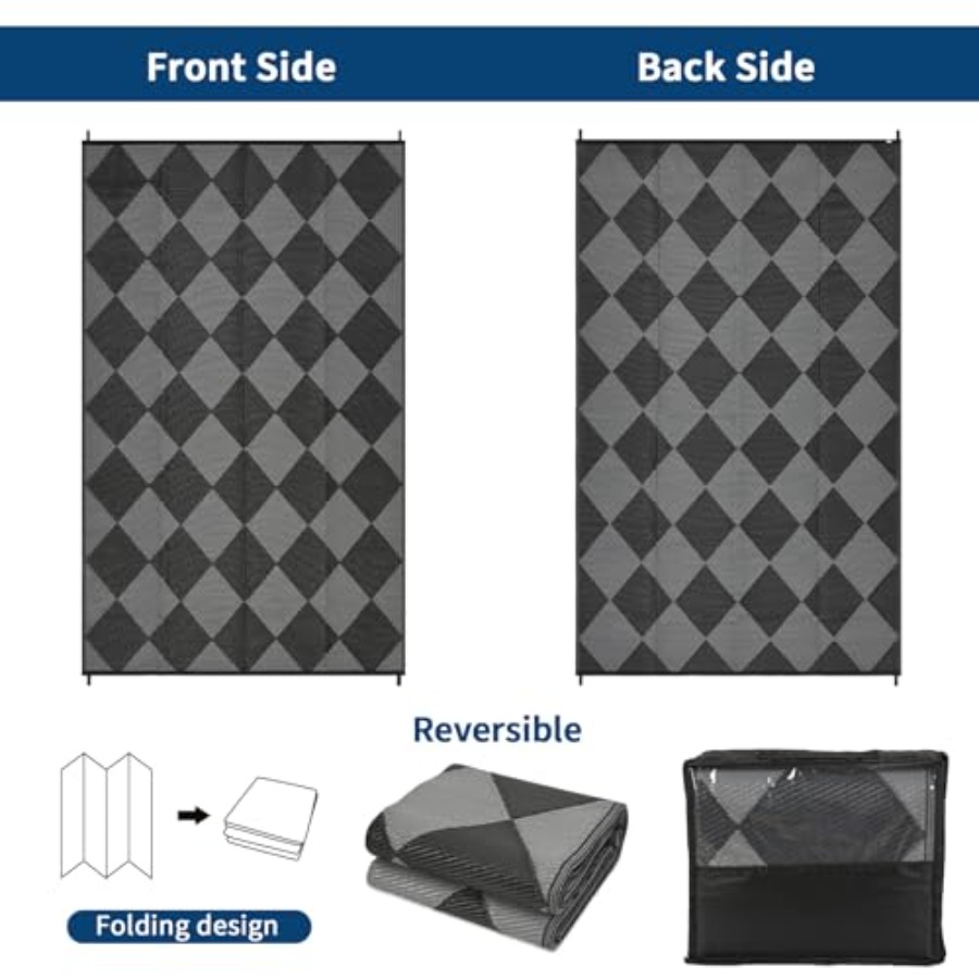 Outdoor Patio Rug 9x18, Revers - Outdoor Camping Rugs 9X18 บทวิจารณ์และราคา