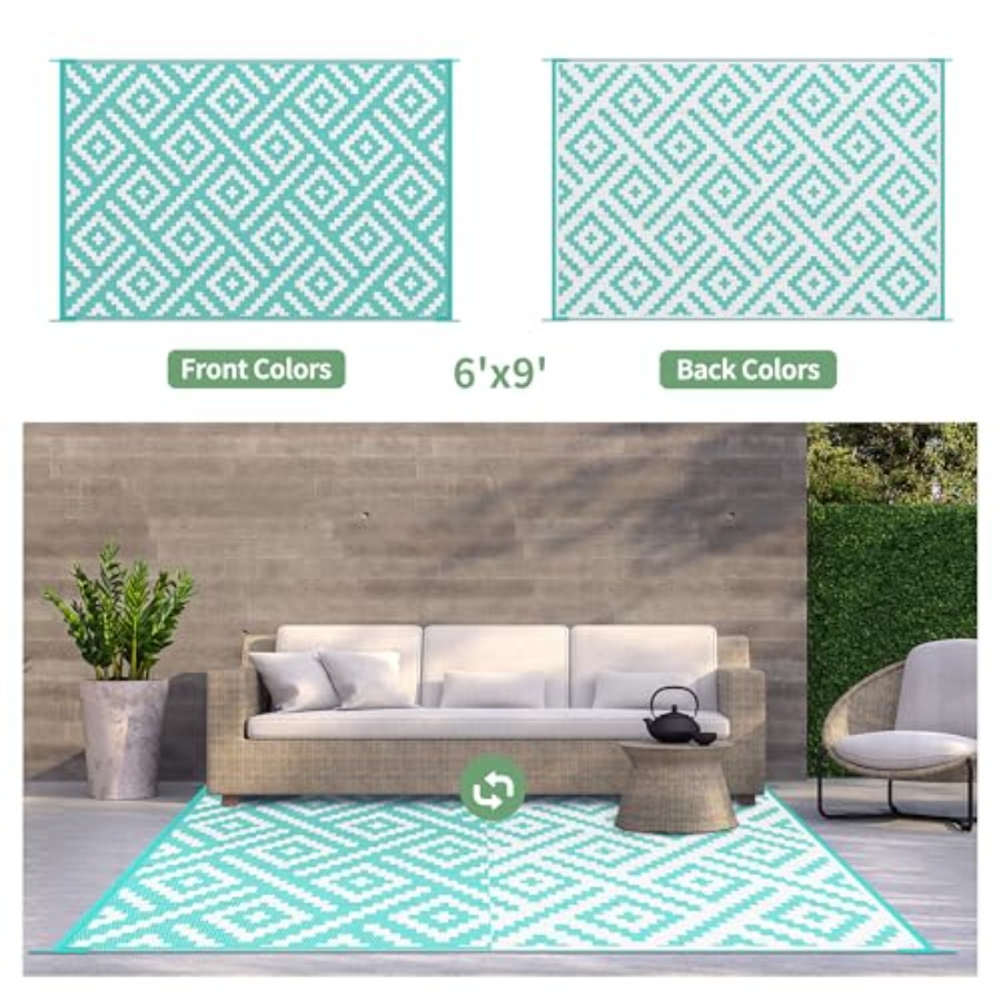 Outdoor Rug for Patio Clearanc - Outdoor Camping Rug Waterproof บทวิจารณ์และราคา