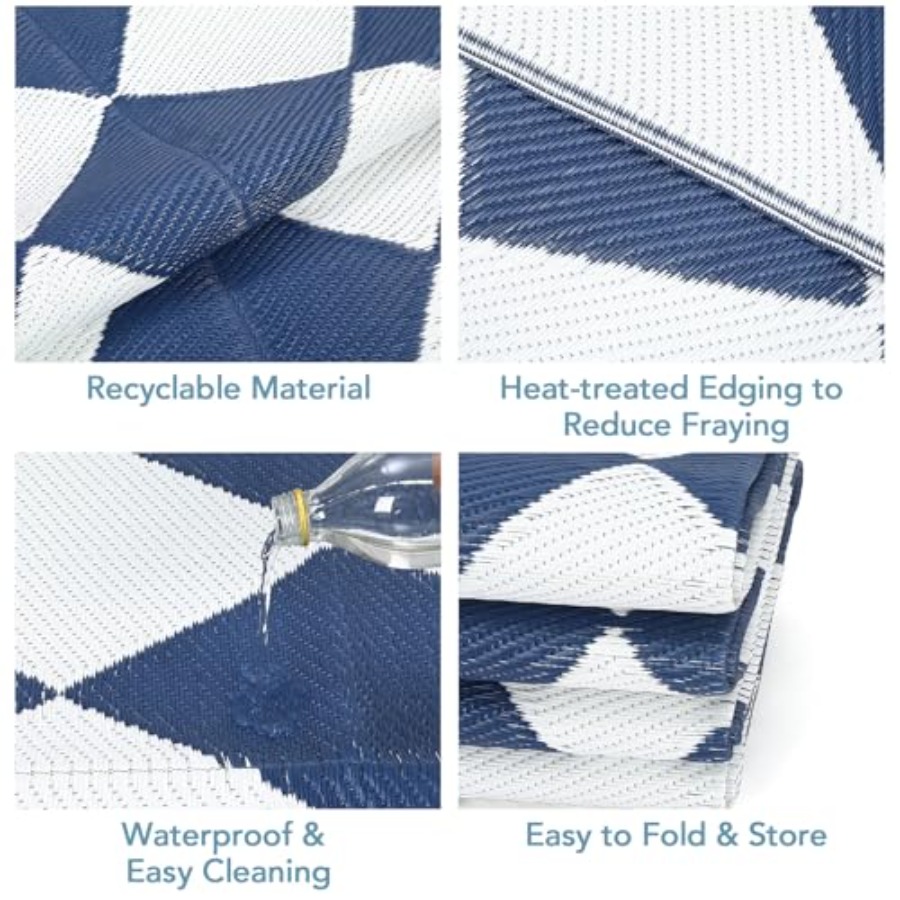 Outdoor Plastic Straw Rug 9x18 - Outdoor Camping Rugs 9X18 บทวิจารณ์และราคา