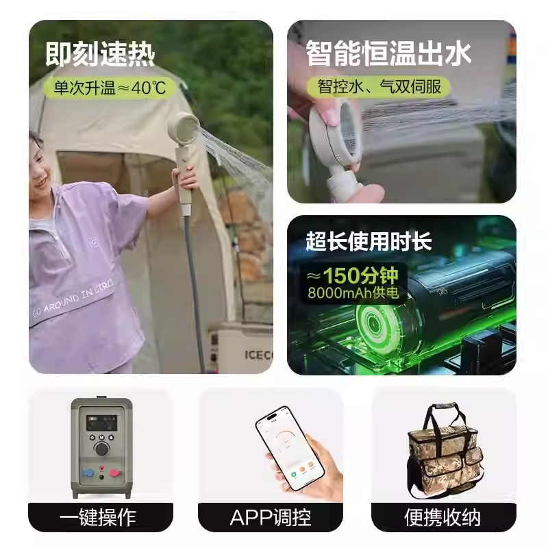Self-Driving Travel Hot Water  - Outdoor Camping Hot Water Shower บทวิจารณ์และราคา