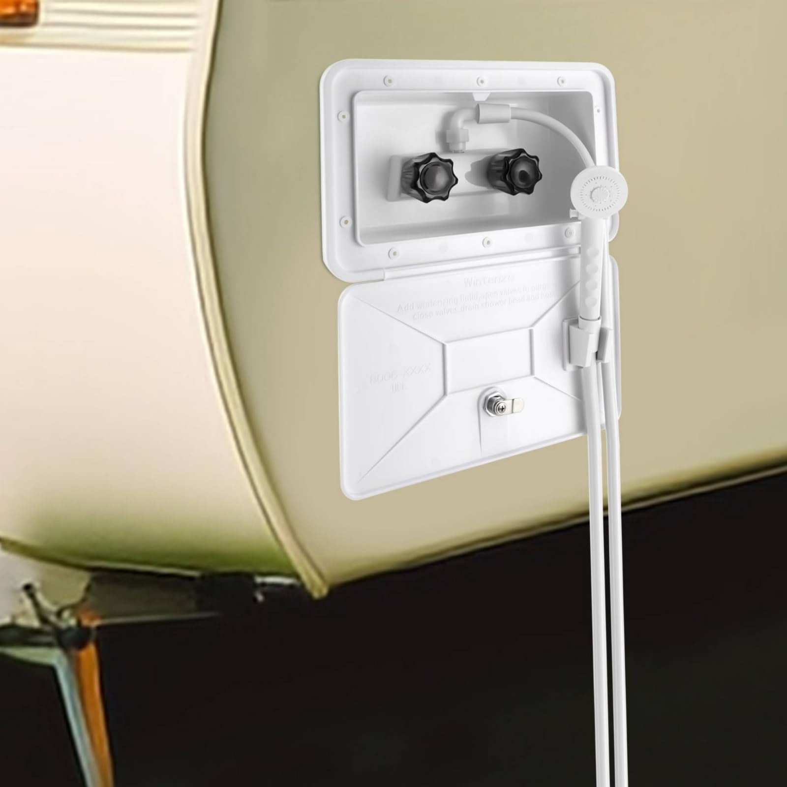 RV Exterior Shower Box Compact - Outdoor Camping Kit บทวิจารณ์และราคา