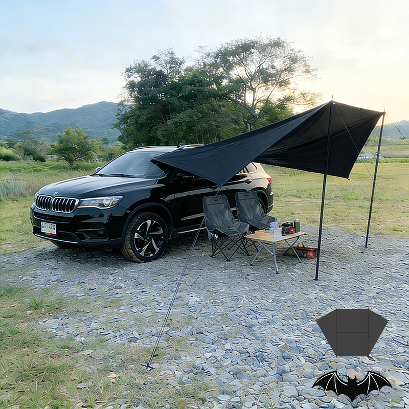 Bat Shape Car Side Awning Blac - Outdoor Camping Van Tent บทวิจารณ์และราคา