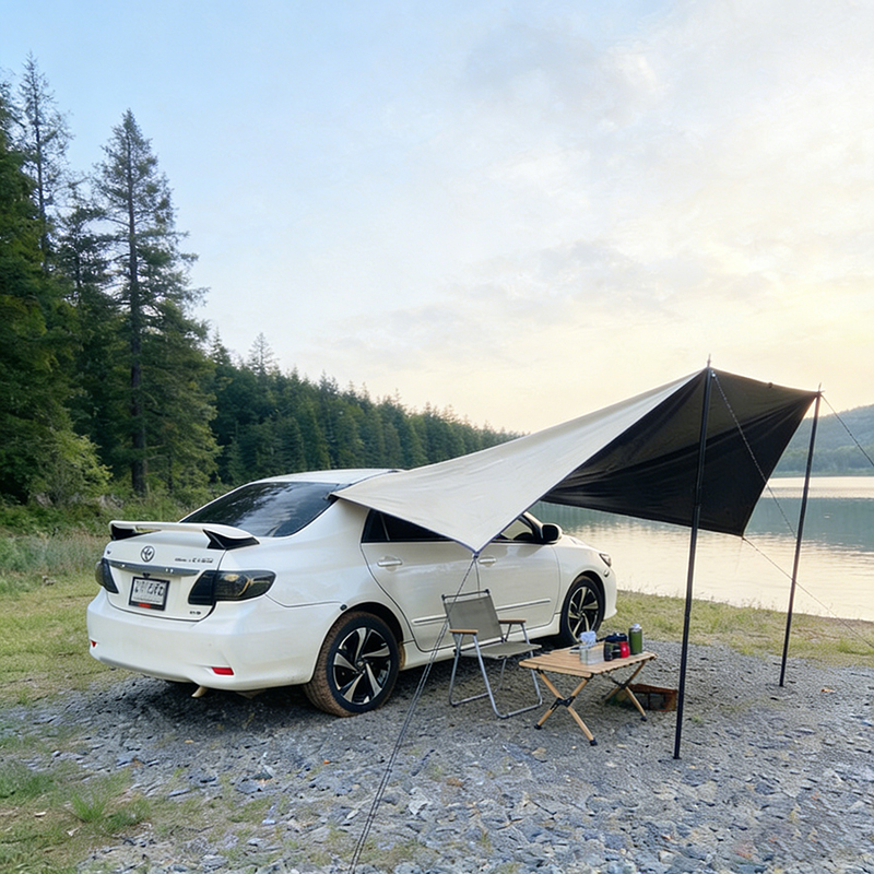 Bat Shape Car Side Awning Blac - Outdoor Camping Van Tent บทวิจารณ์และราคา