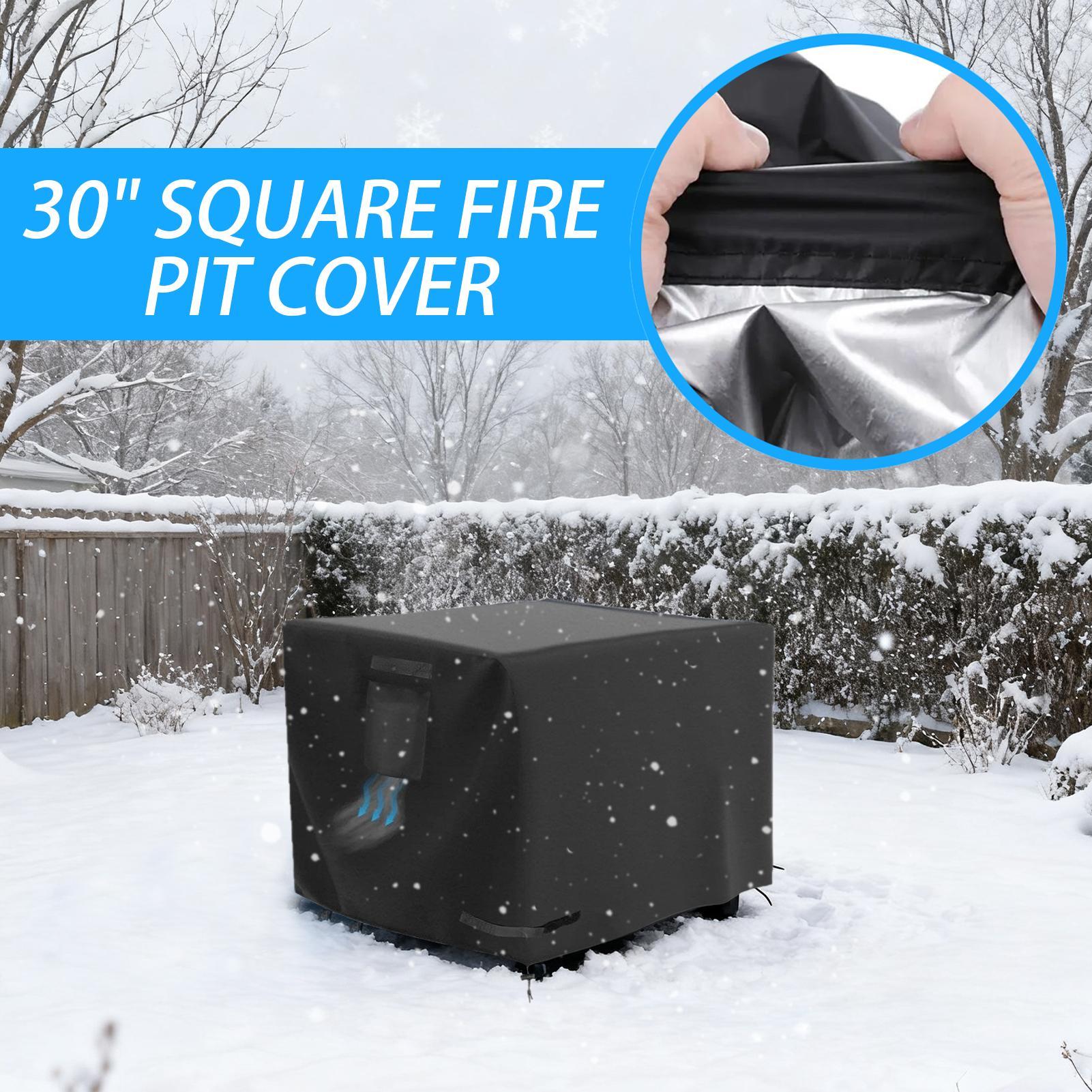 Fire Pit Cover Square 30 Inch  - Outdoor Camping Fire Pit บทวิจารณ์และราคา