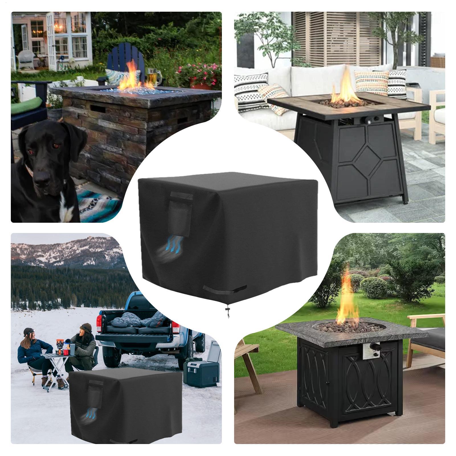 Fire Pit Cover Square 30 Inch  - Outdoor Camping Fire Pit บทวิจารณ์และราคา