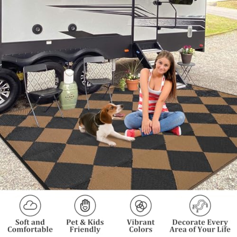 Large Outdoor Rug 9x18 for Pat - Outdoor Camping Rugs 9X18 บทวิจารณ์และราคา