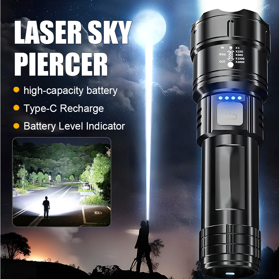 High Power P50 LED Flashlight  - Outdoor Camping Decor บทวิจารณ์และราคา