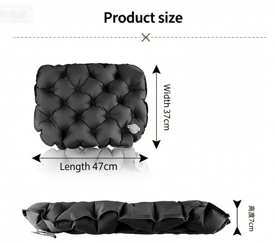Portable Inflatable Seat Cushi - Outdoor Camping Rug Waterproof บทวิจารณ์และราคา