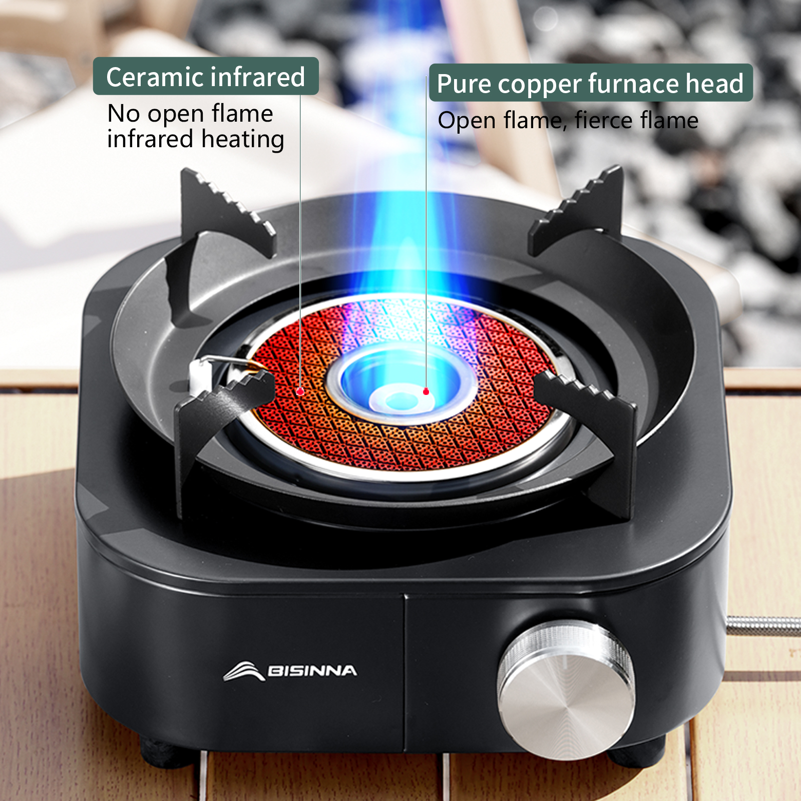 BISINNA 4000W High-power Infra - Outdoor Gas Camping Oven บทวิจารณ์และราคา