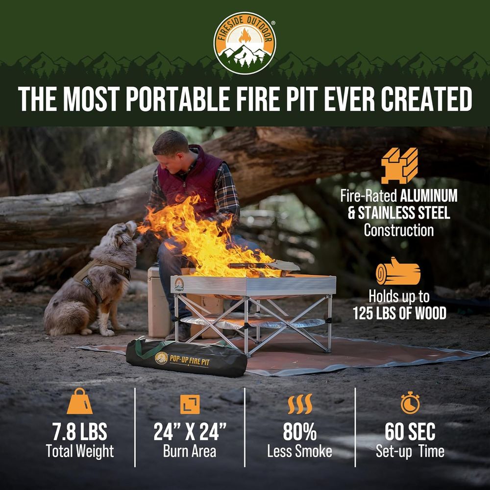 Portable Outdoor Fire Pit for  - Outdoor Camping Fire Pit บทวิจารณ์และราคา