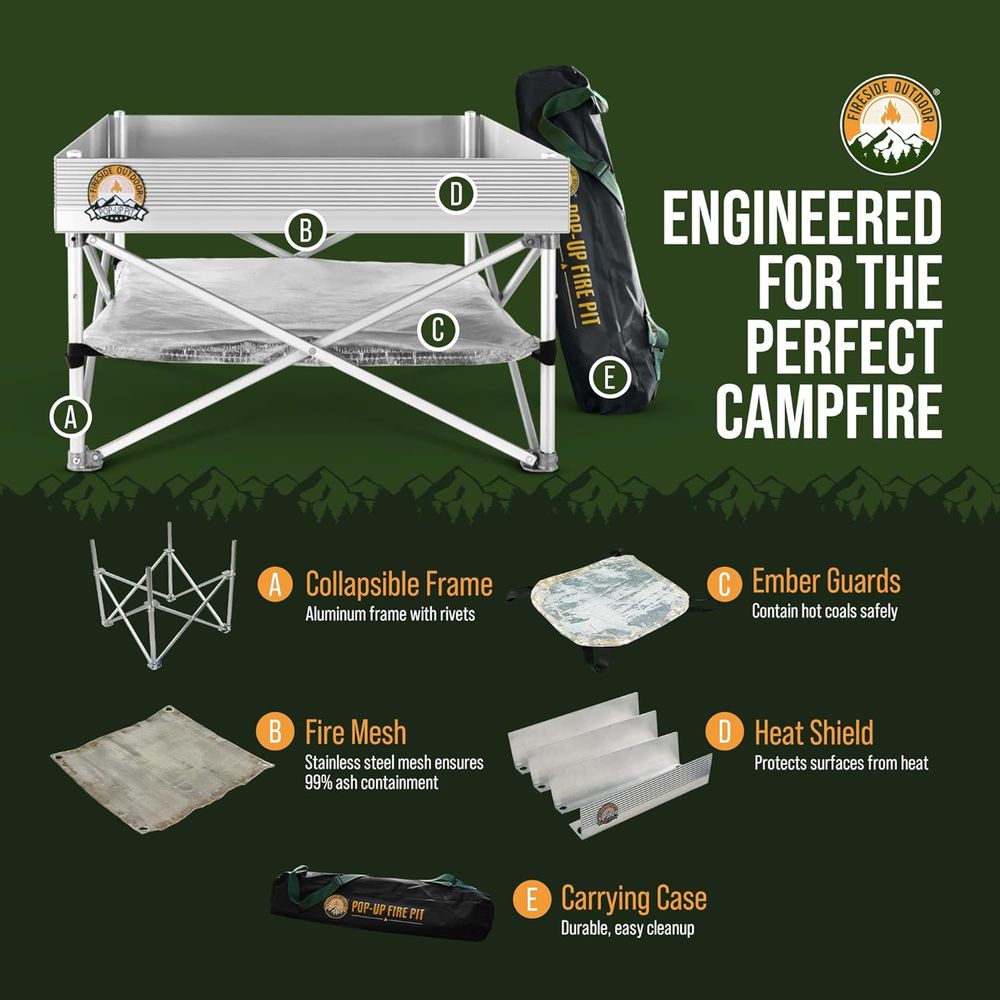 Portable Outdoor Fire Pit for  - Outdoor Camping Fire Pit บทวิจารณ์และราคา